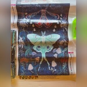 Luna Moth Diamond Art Painting Kit 30x40cm, Round Drills, 21 Colors New